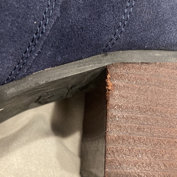 Trask genuine leather suede navy mid calf boots - Picture 8 of 8